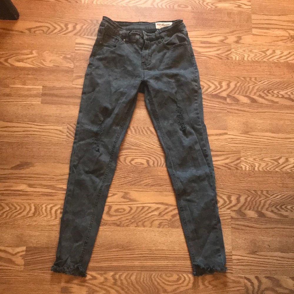 Boutique dark camo jeans